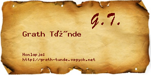 Grath Tünde névjegykártya