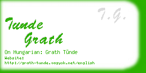 tunde grath business card